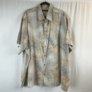 Tori Richard 100% Cotton Hawaiian Aloha Button Up Palm Print Men's Shirt Sz:3XB